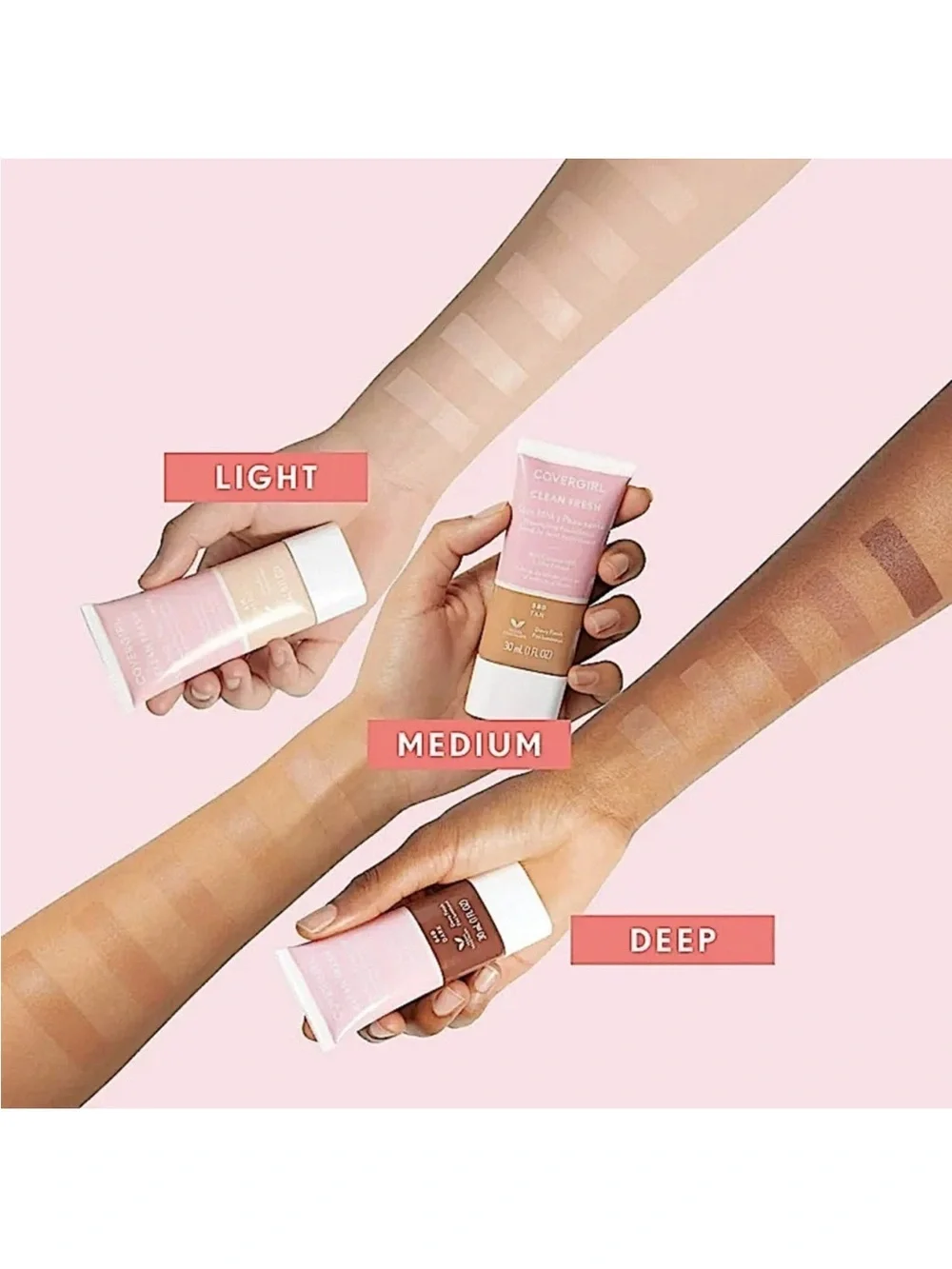 3/$12 CoverGirl 620 Deep Clean Fresh Skin Milk Nourishing Foundation 1oz